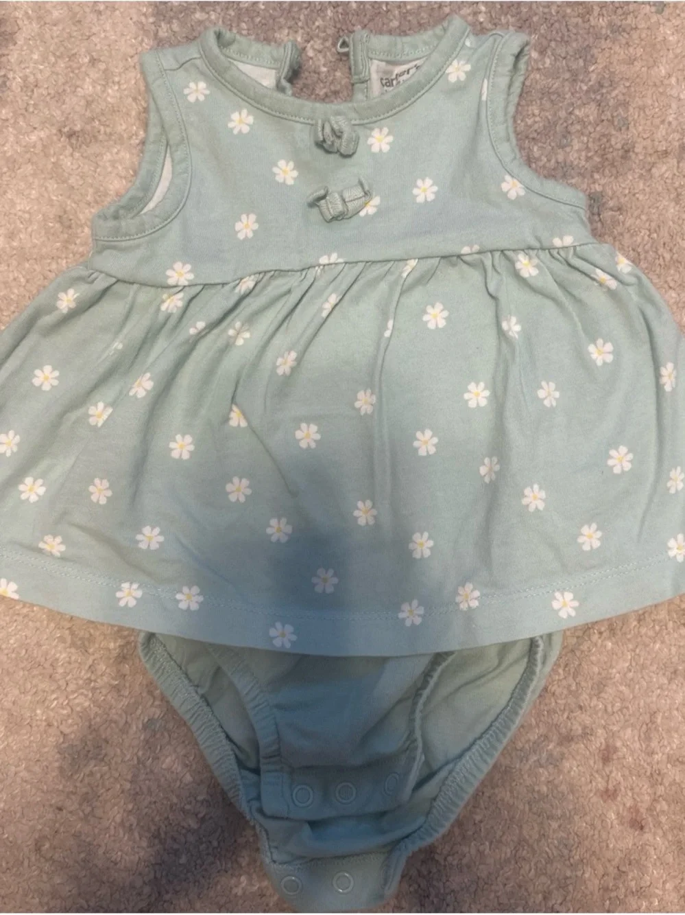 Carter's Light Blue Daisy Two-Piece Dress & Bloomers